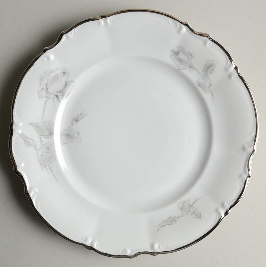 Gray Rose Salad Plate by Hutschenreuther-1