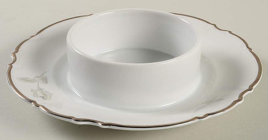 Gray Rose Round Butter No Lid by Hutschenreuther-1