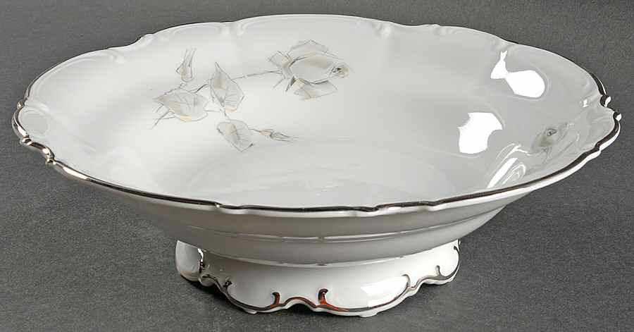 Gray Rose 10" Round Vegetable Bowl by Hutschenreuther-1