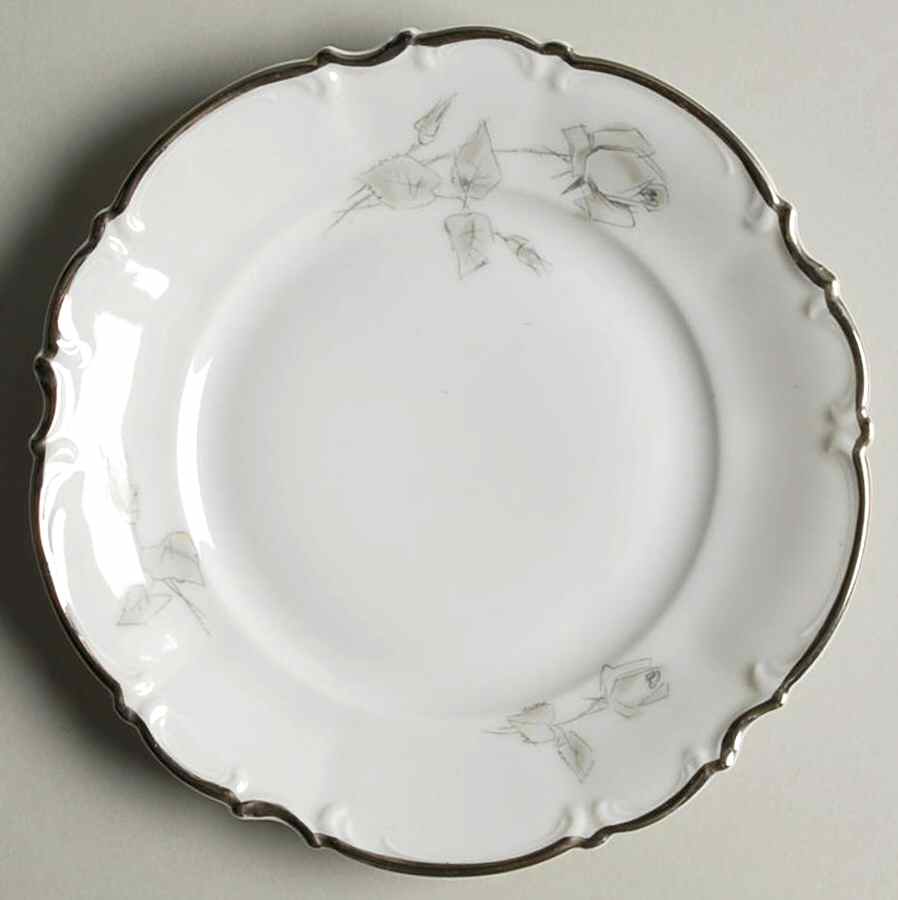 Gray Rose Bread & Butter Plate by Hutschenreuther-1