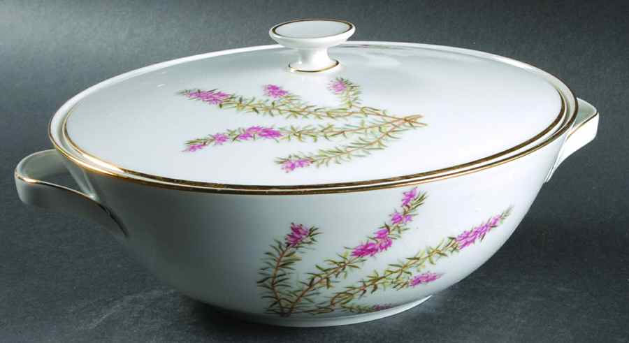 Heather White Round Covered Vegetable by Hutschenreuther-1