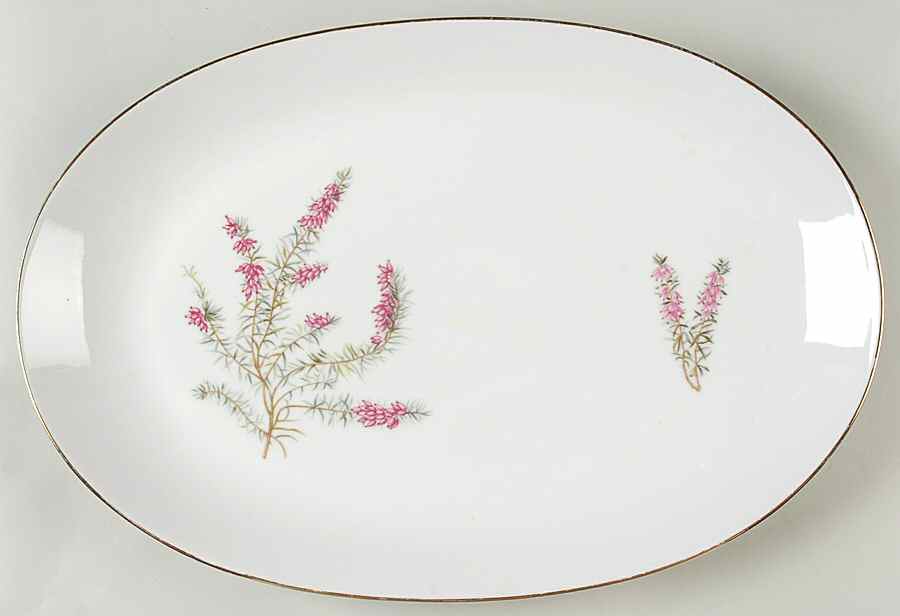 Heather White 15" Oval Serving Platter by Hutschenreuther-1