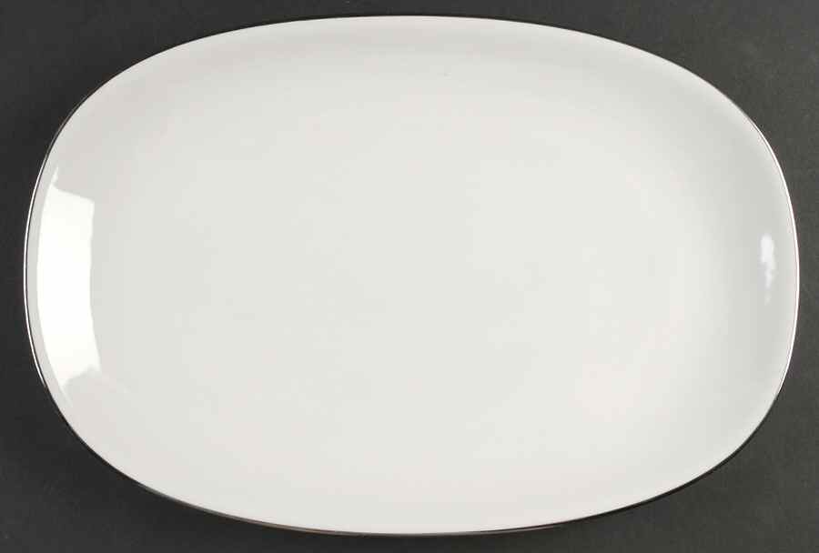 Heirloom Platinum 14" Oval Serving Platter by Hutschenreuther-1
