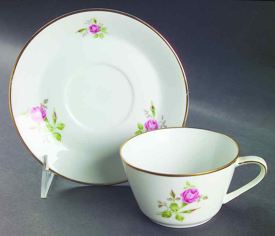 HUT115 Flat Cup & Saucer Set by Hutschenreuther-1