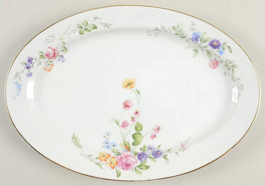 HUT12 (WHITE) 12" Oval Serving Platter by Hutschenreuther-1