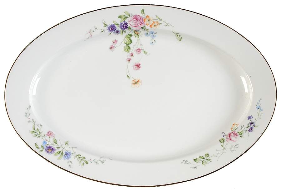 HUT12 (WHITE) 15" Oval Serving Platter by Hutschenreuther-1