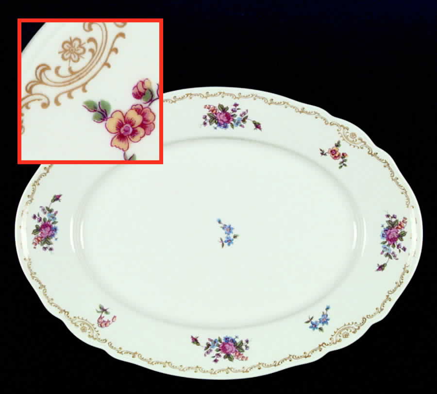HUT14 12" Oval Serving Platter by Hutschenreuther-1