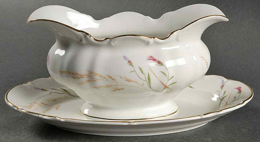 8941 Gravy Boat with Attached Underplate by Hutschenreuther-1