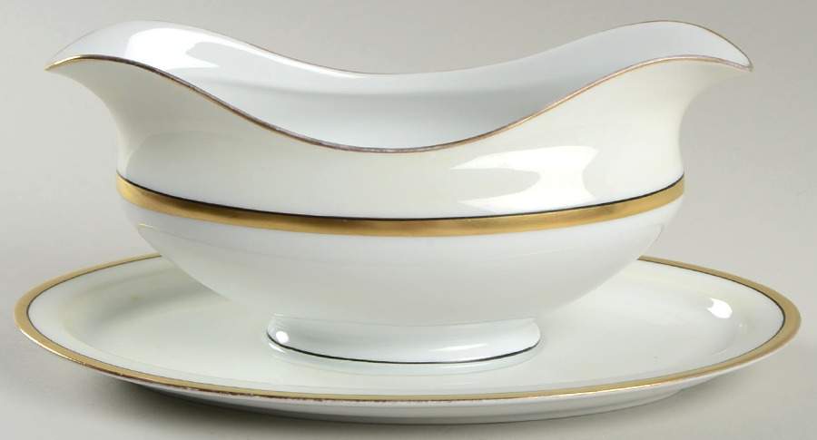 HUT170 Gravy Boat with Attached Underplate by Hutschenreuther-1