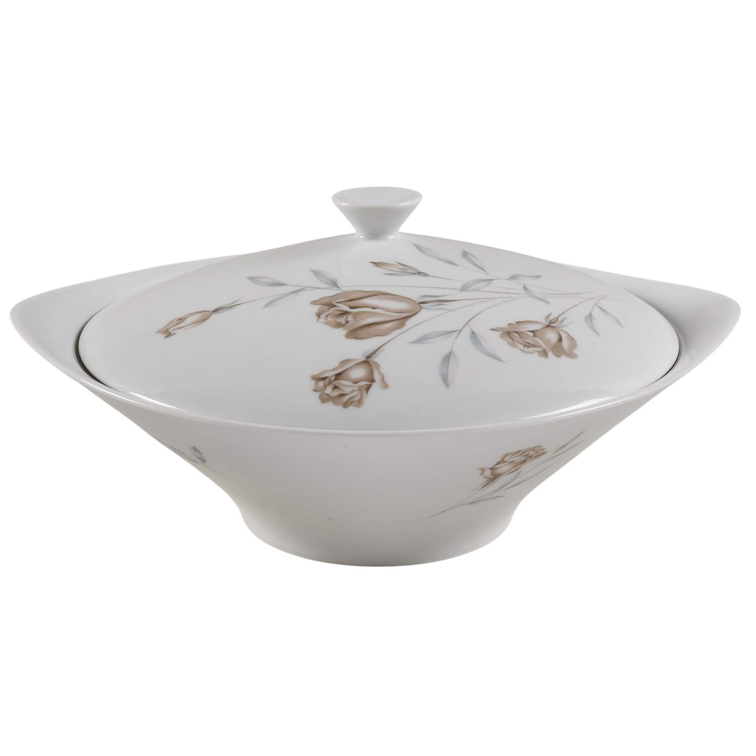 Huntington Rose Round Covered Vegetable by Hutschenreuther-1