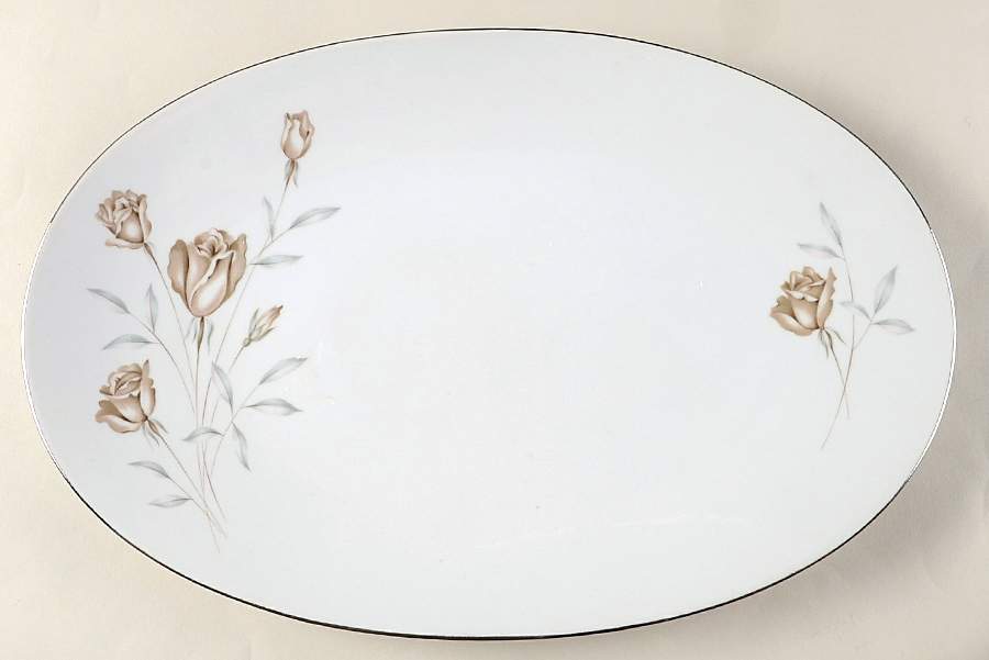 Huntington Rose 14" Oval Serving Platter by Hutschenreuther-1