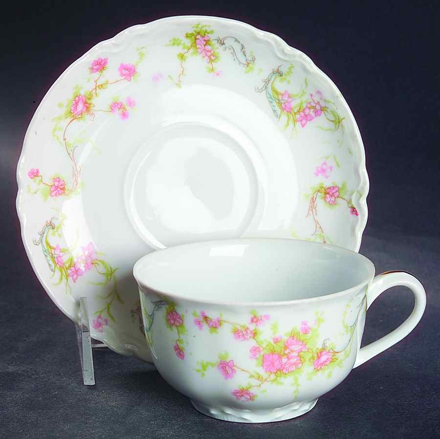 HUT23 Flat Cup & Saucer Set by Hutschenreuther-1