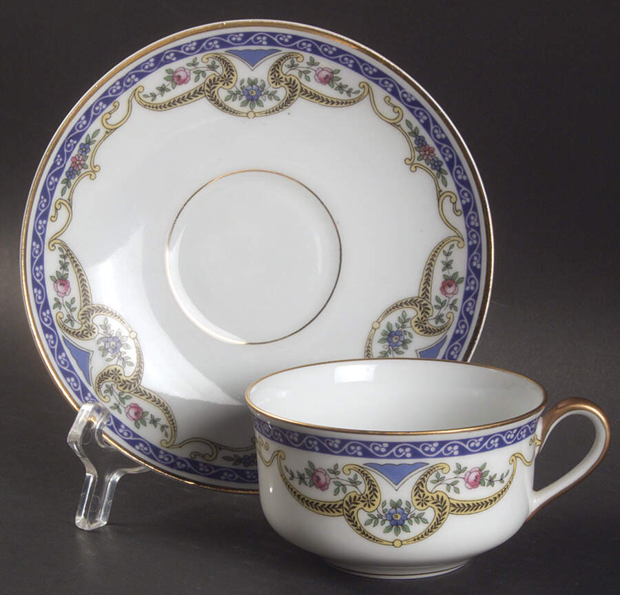HUT253 Flat Cup & Saucer Set by Hutschenreuther-1