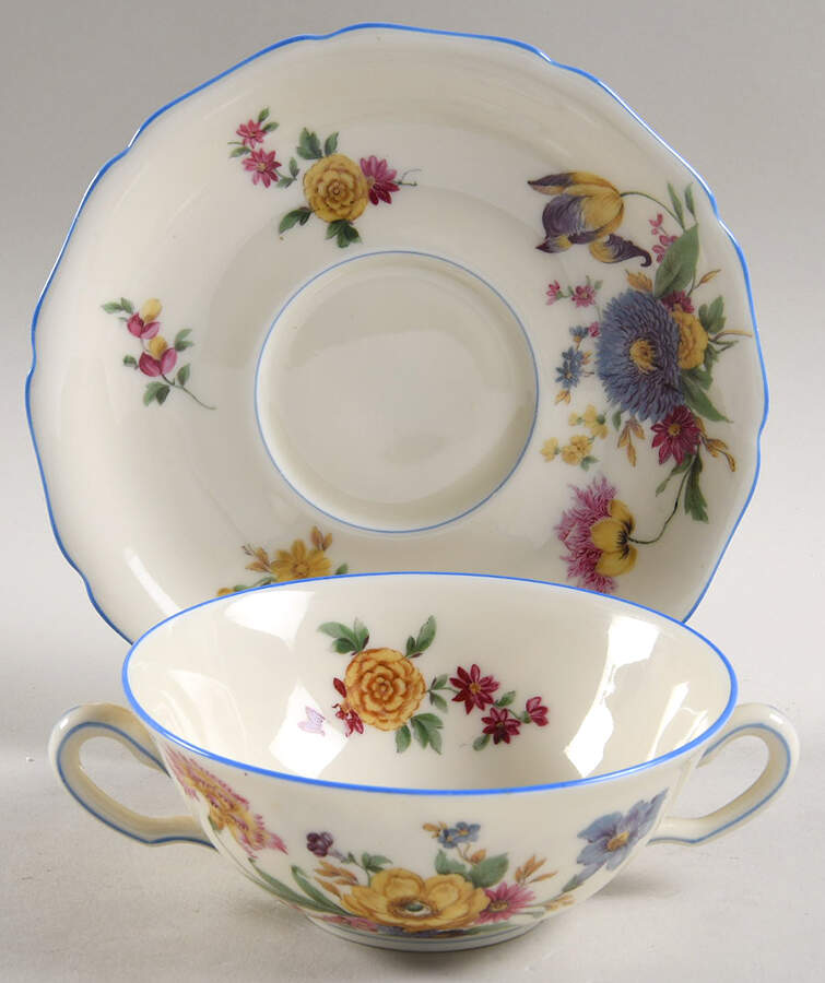 11872 Flat Cream Soup Bowl & Saucer Set by Hutschenreuther-1