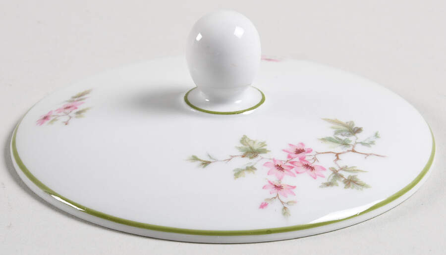 HUT2 (Green Trim) Lid for Sugar Bowl by Hutschenreuther-1