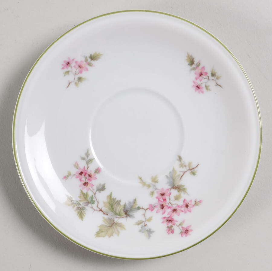 HUT2 (Green Trim) Saucer by Hutschenreuther-1