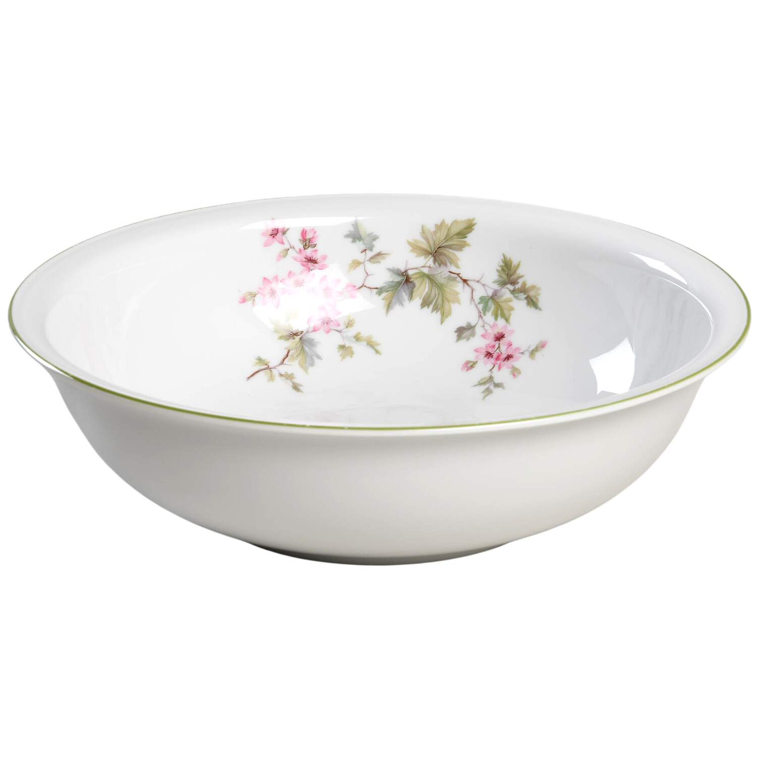 HUT2 (Green Trim) 9" Round Vegetable Bowl by Hutschenreuther-1