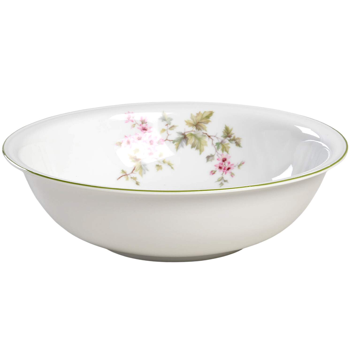 HUT2 (Green Trim) 10" Round Vegetable Bowl by Hutschenreuther-1