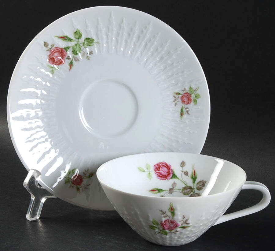 HUT39 Flat Cup & Saucer Set by Hutschenreuther-1