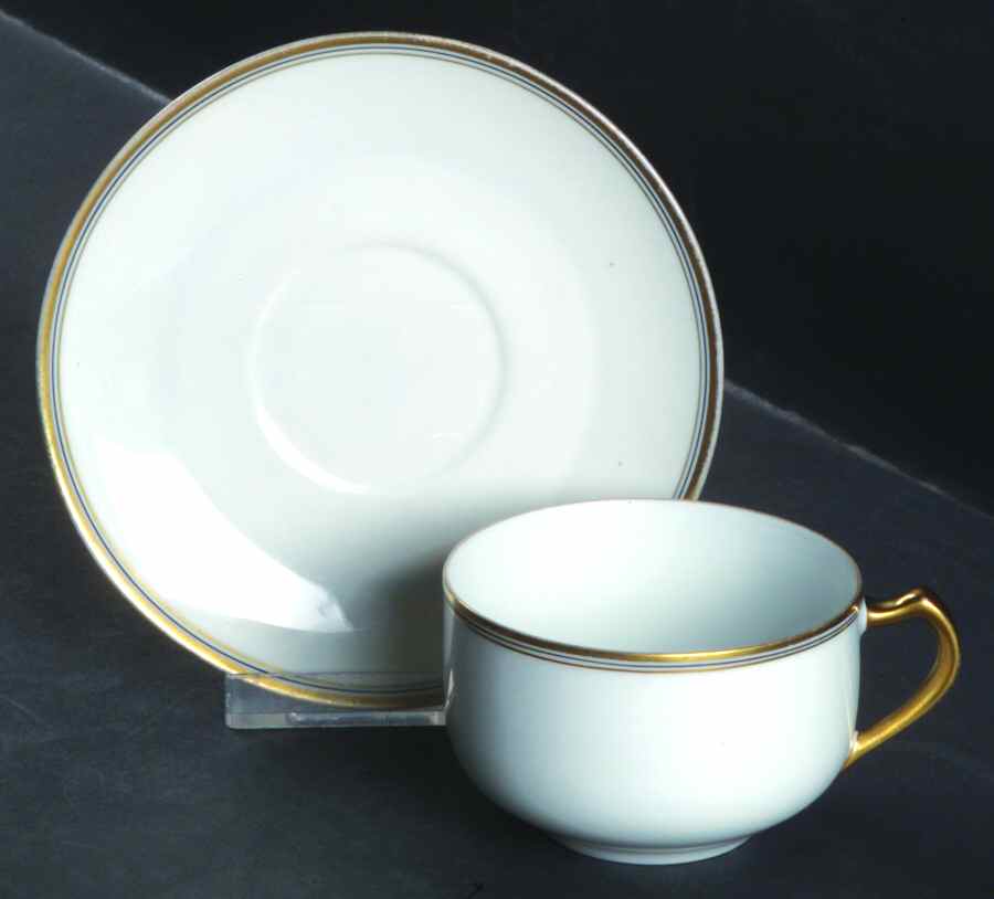 HUT517 Flat Cup & Saucer Set by Hutschenreuther-1