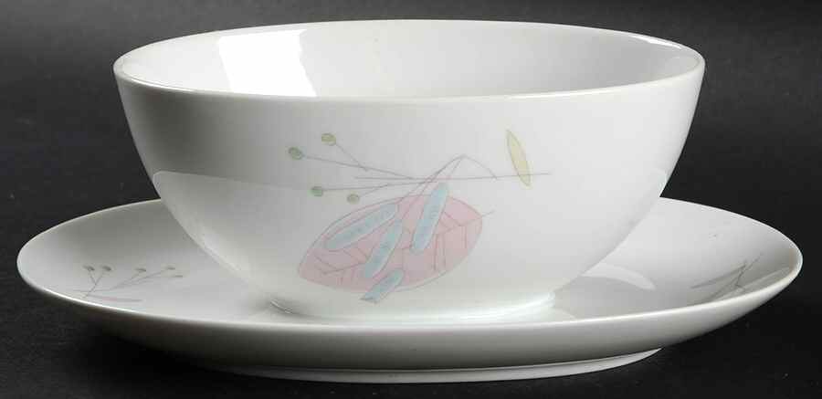 HUT59 Gravy Boat with Attached Underplate by Hutschenreuther-1