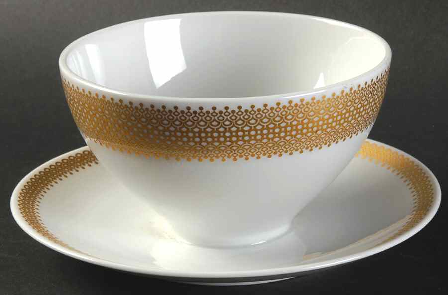 Sinfonie Gravy Boat with Attached Underplate by Hutschenreuther-1