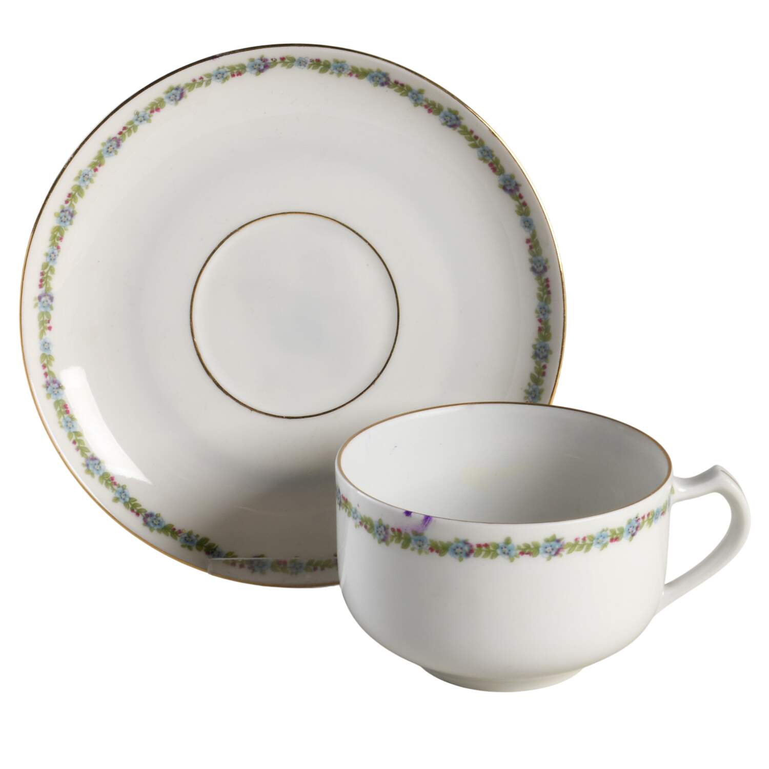 HUT98 Flat Cup & Saucer Set by Hutschenreuther-1