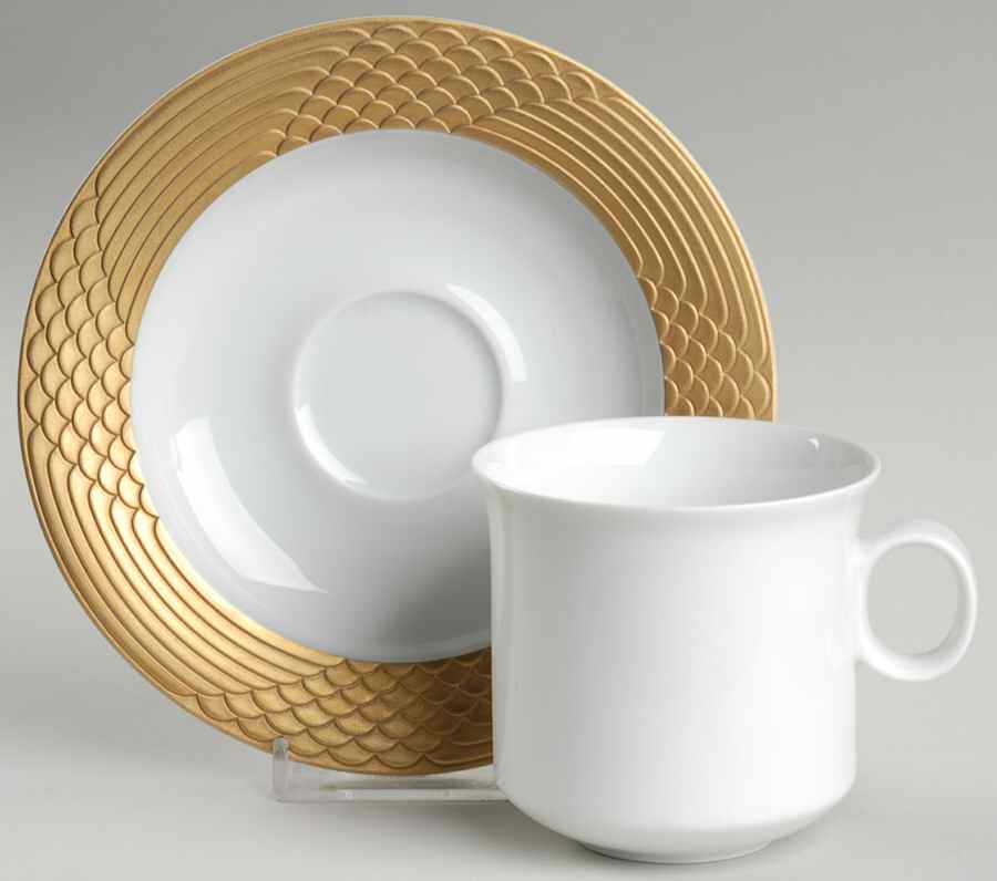 Imperia Flat Cup & Saucer Set by Hutschenreuther-1
