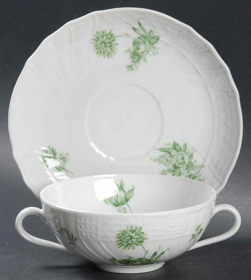 Innsbruck Flat Cream Soup Bowl & Saucer Set by Hutschenreuther-1