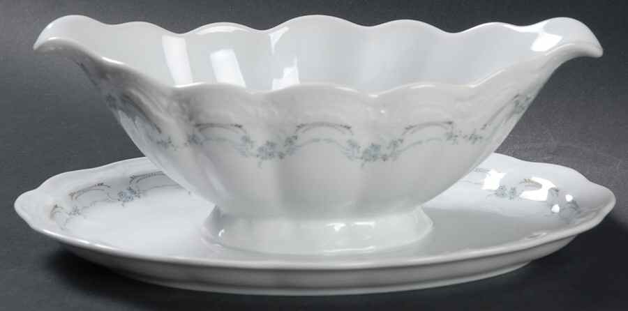 Iris Gravy Boat with Attached Underplate by Hutschenreuther-1
