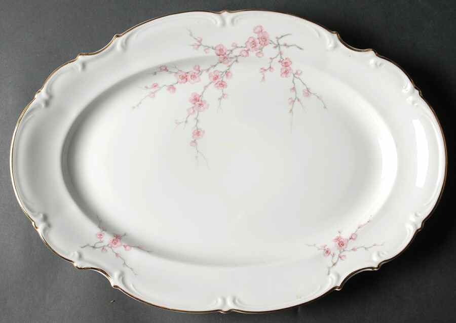 Japanese Blossom 15" Oval Serving Platter by Hutschenreuther-1
