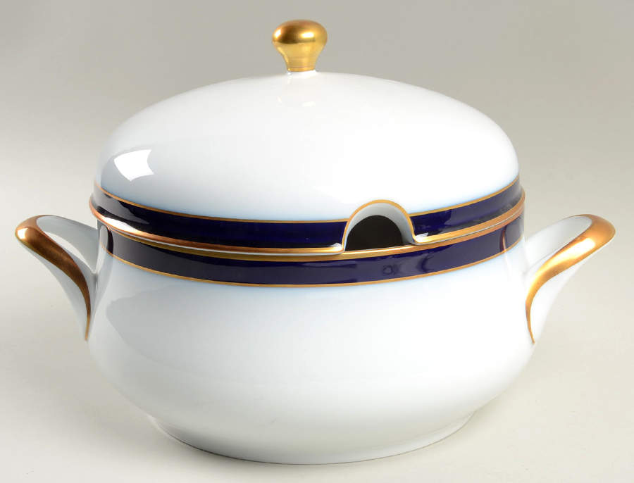 Kobalt (Coupe, Olivia Shape) Tureen &  Lid by Hutschenreuther-1