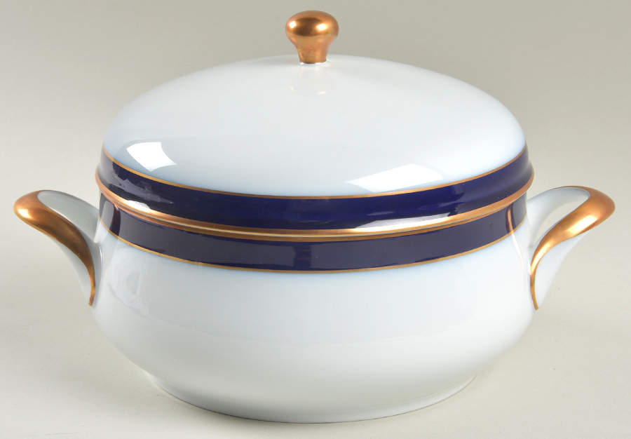 Kobalt (Coupe, Olivia Shape) Round Covered Vegetable by Hutschenreuther-1
