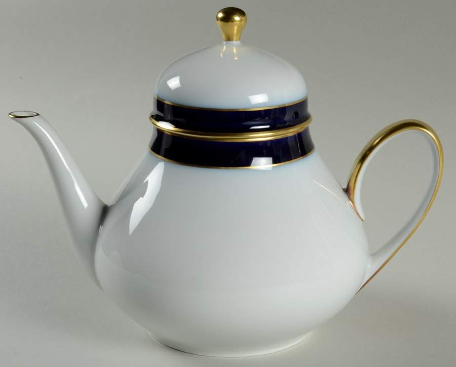 Kobalt (Coupe, Olivia Shape) Teapot & Lid by Hutschenreuther-1