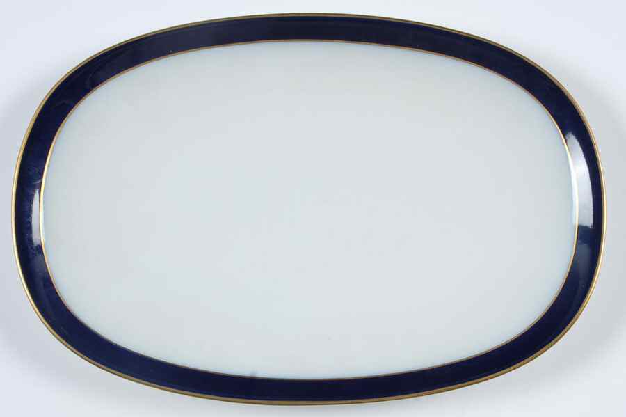 Kobalt (Coupe, Olivia Shape) 11" Oval Serving Platter by Hutschenreuther-1