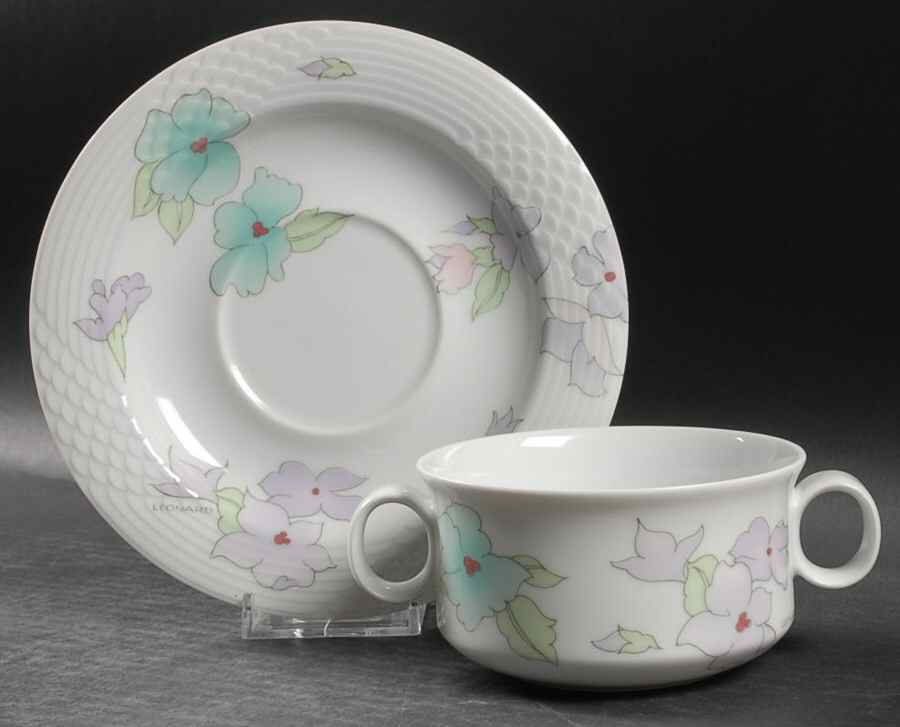 Lahore Flat Cream Soup Bowl & Saucer Set by Hutschenreuther-1