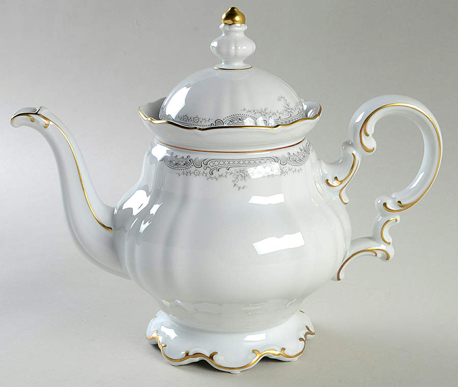 Lorelei Loreley (Gold, White) Teapot & Lid by Hutschenreuther-1