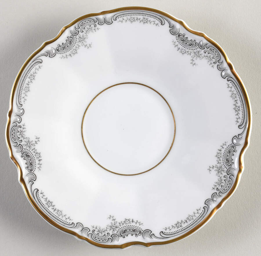 Lorelei Loreley (Gold, White) Saucer for Footed Cup by Hutschenreuther-1
