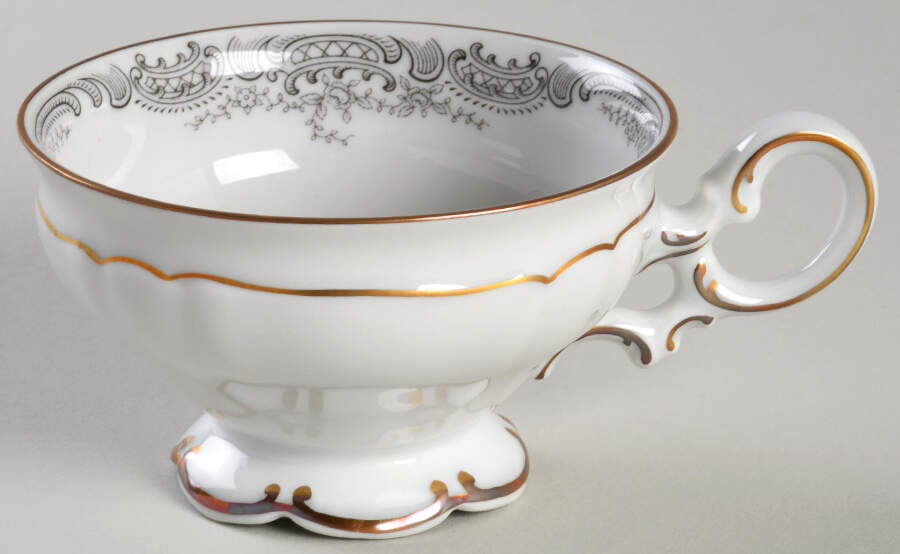 Lorelei Loreley (Gold, White) Footed Cup by Hutschenreuther-1