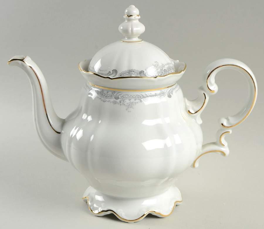 Lorelei Loreley (Gold, White) Teapot & Lid by Hutschenreuther-1