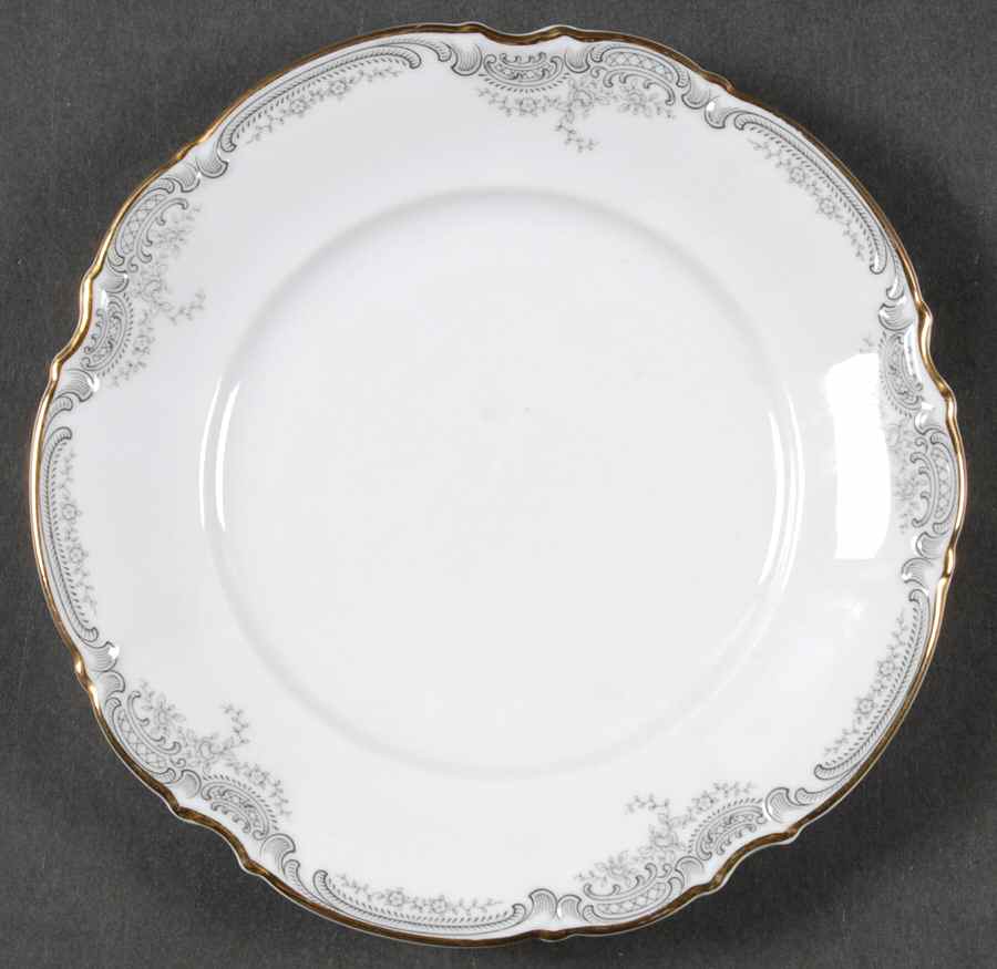 Lorelei Loreley (Gold, White) Dessert/Pie Plate by Hutschenreuther-1