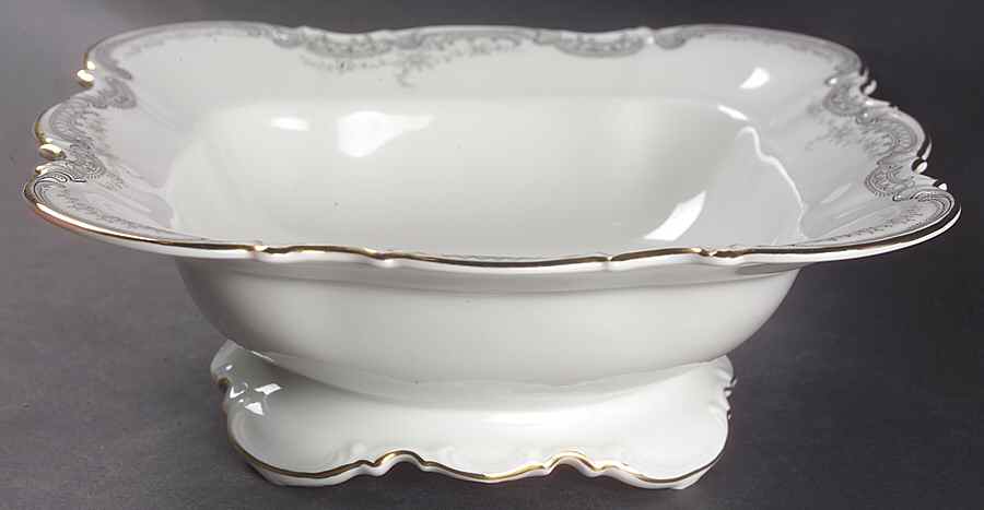 Lorelei Loreley (Gold, White) 10" Square Vegetable Bowl by Hutschenreuther-1