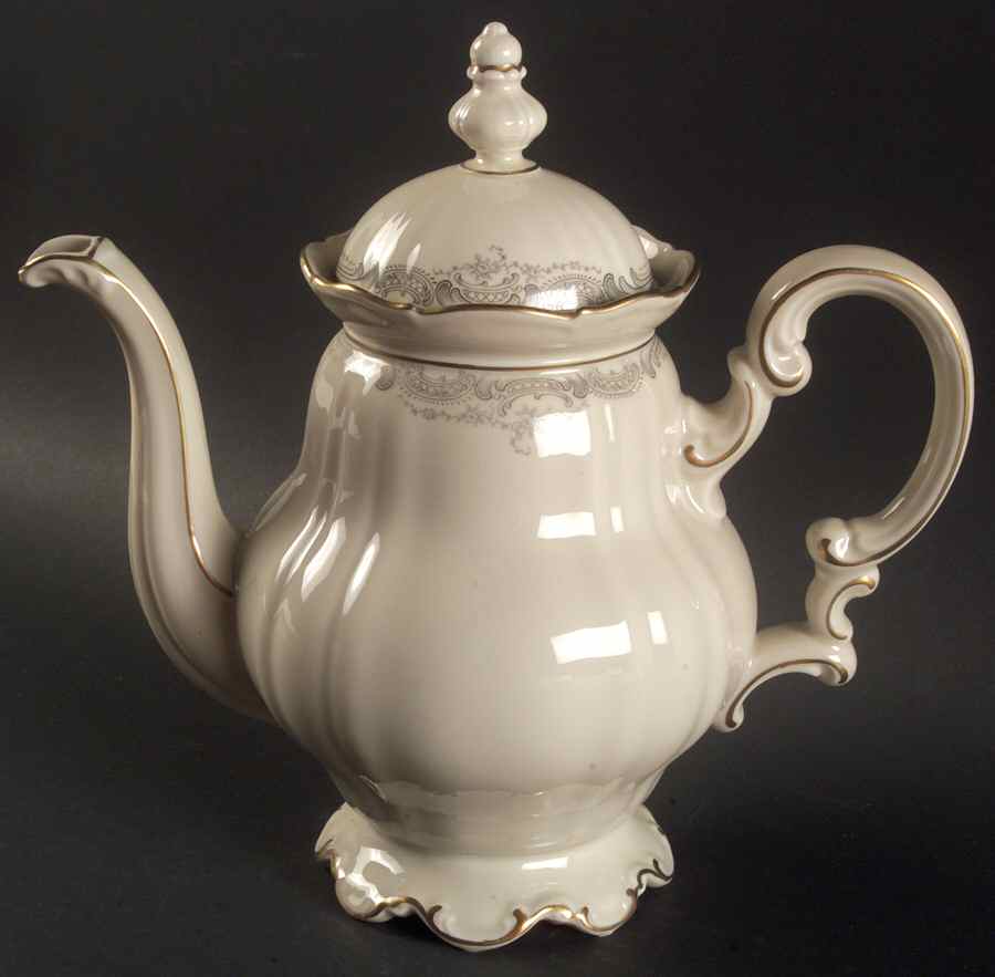 Lorelei Loreley (Gold, Cream) Coffee Pot & Lid by Hutschenreuther-1
