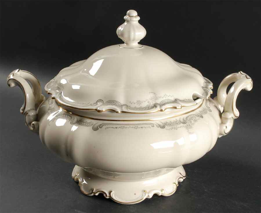 Lorelei Loreley (Gold, Cream) Tureen &  Lid by Hutschenreuther-1