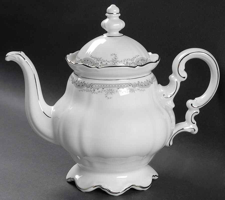 Lorelei Loreley (Platinum Trim) Teapot & Lid by Hutschenreuther-1