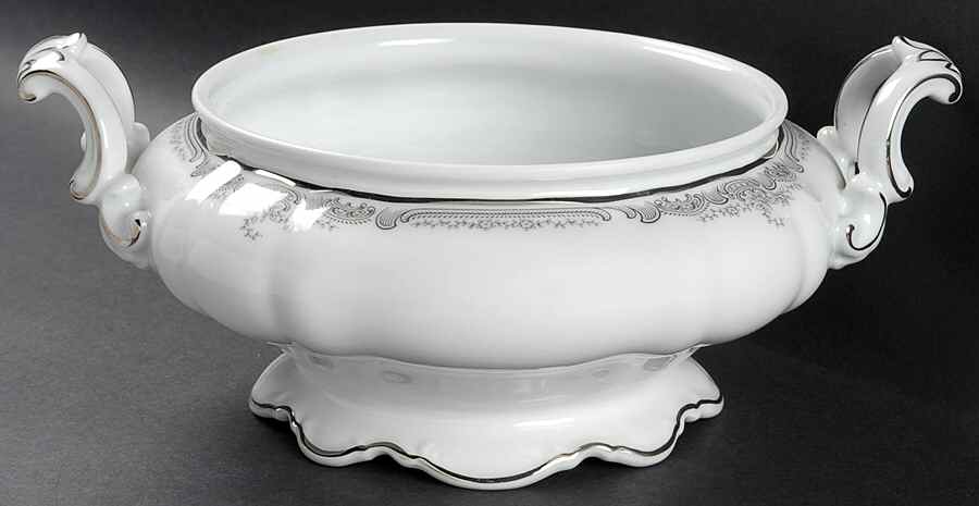 Lorelei Loreley (Platinum Trim) Round Vegetable No Lid by Hutschenreuther-1