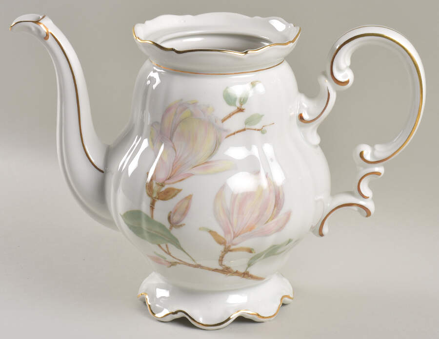 Magnolia (7948, Sylvia, White) Coffee Pot No Lid by Hutschenreuther-1