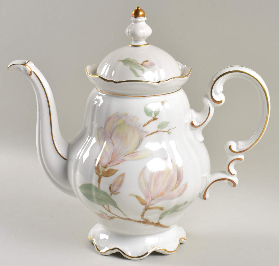 Magnolia (7948, Sylvia, White) Coffee Pot & Lid by Hutschenreuther-1