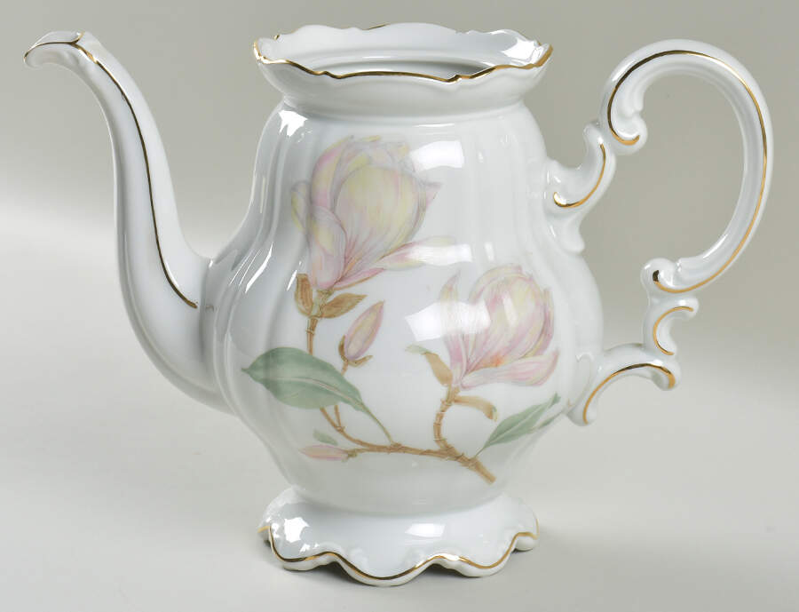 Magnolia (7948, Sylvia, White) Coffee Pot No Lid by Hutschenreuther-1