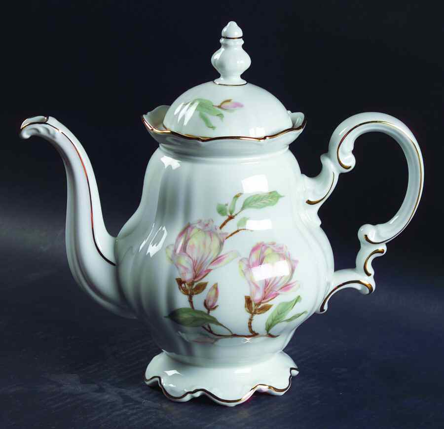 Magnolia (7948, Sylvia, White) Coffee Pot & Lid by Hutschenreuther-1